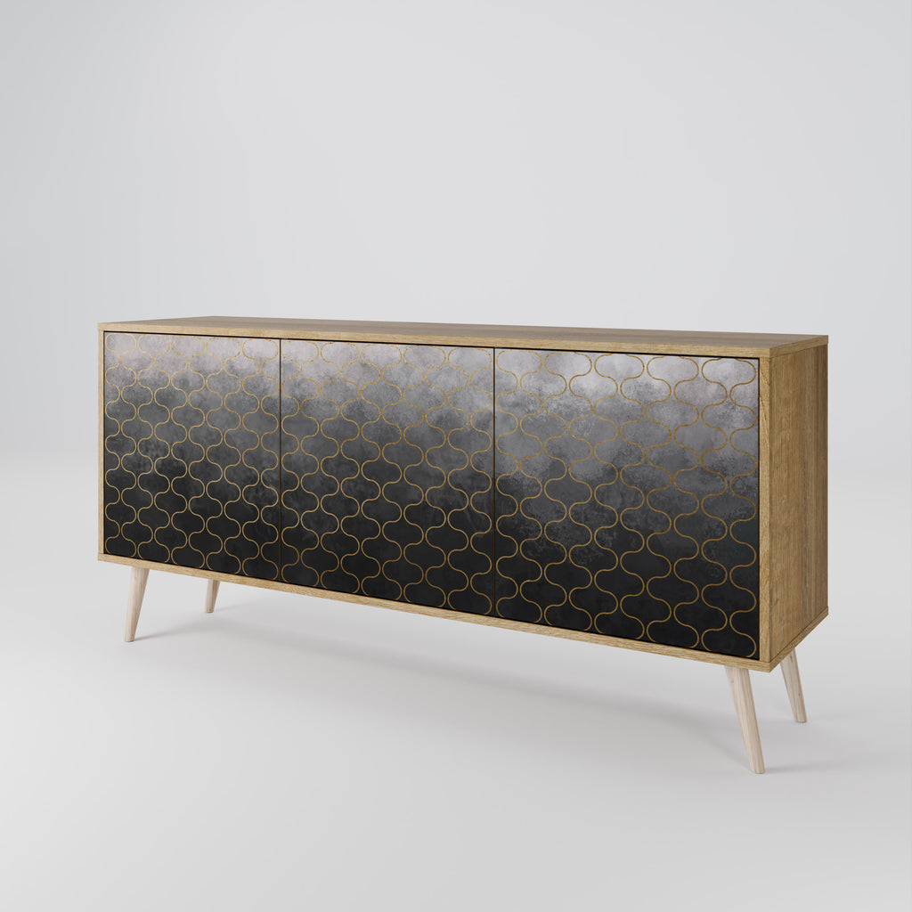 TESSELATED GRAYISH 3-Door Sideboard