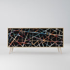 POLYGON VERVE Aparador de 3 Puertas en Efecto Roble