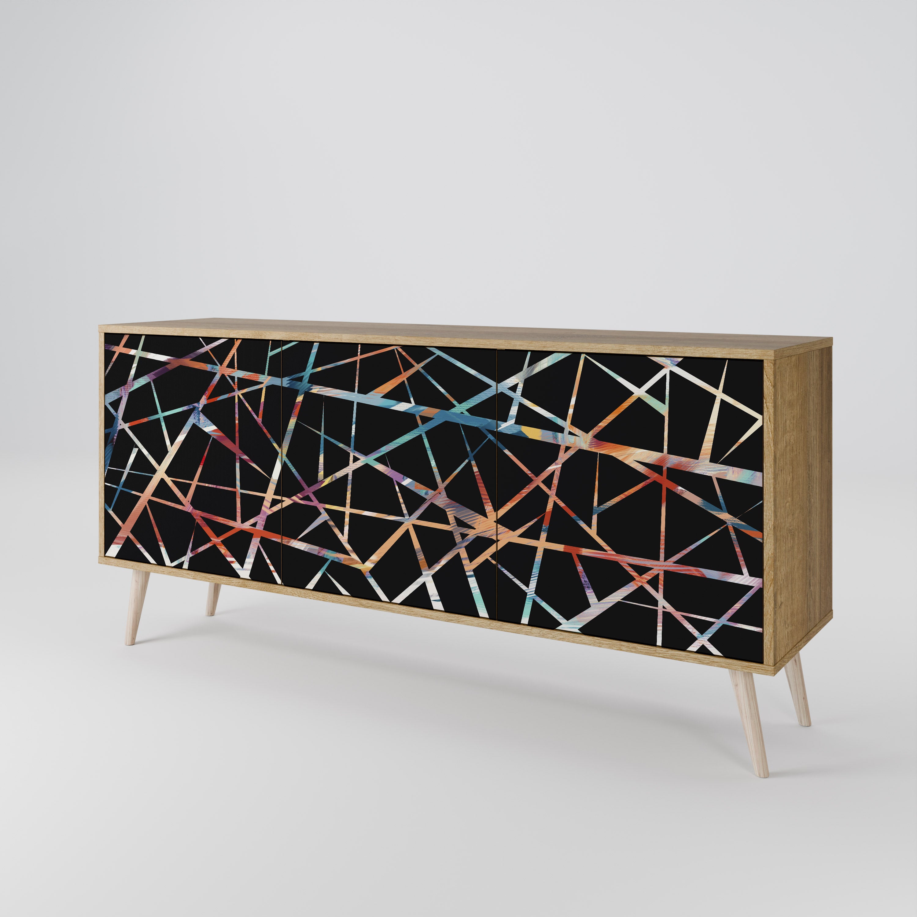 POLYGON VERVE 3-Door Sideboard in Oak Effect
