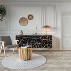 POLYGON VERVE Aparador de 3 Puertas en Efecto Roble