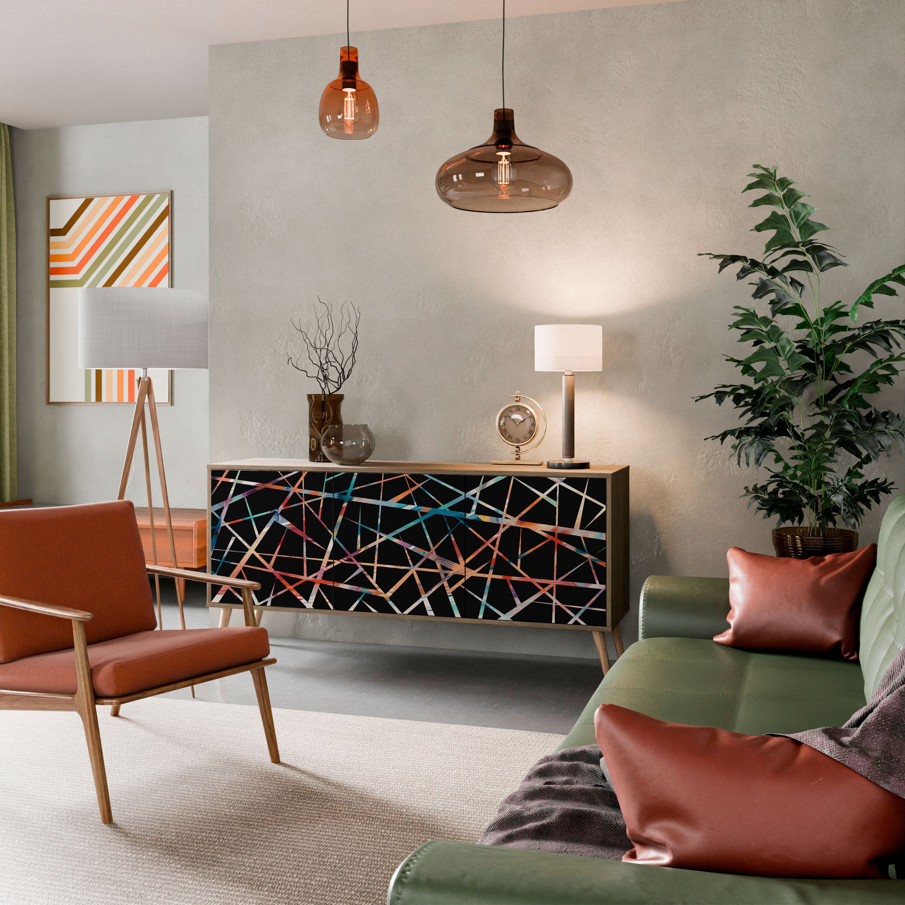 POLYGON VERVE 3-Door Sideboard in Oak Effect