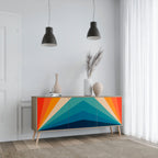 PRISM CONCUSSION Aparador de 3 Puertas en Efecto Roble