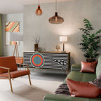 SPECTRA SHOWCASE Aparador de 3 Puertas en Efecto Roble