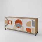 SPACE AROUND Aparador de 3 Puertas en Efecto Roble