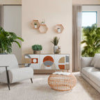 CIRCLE RHYTM Aparador de 3 Puertas en Efecto Roble