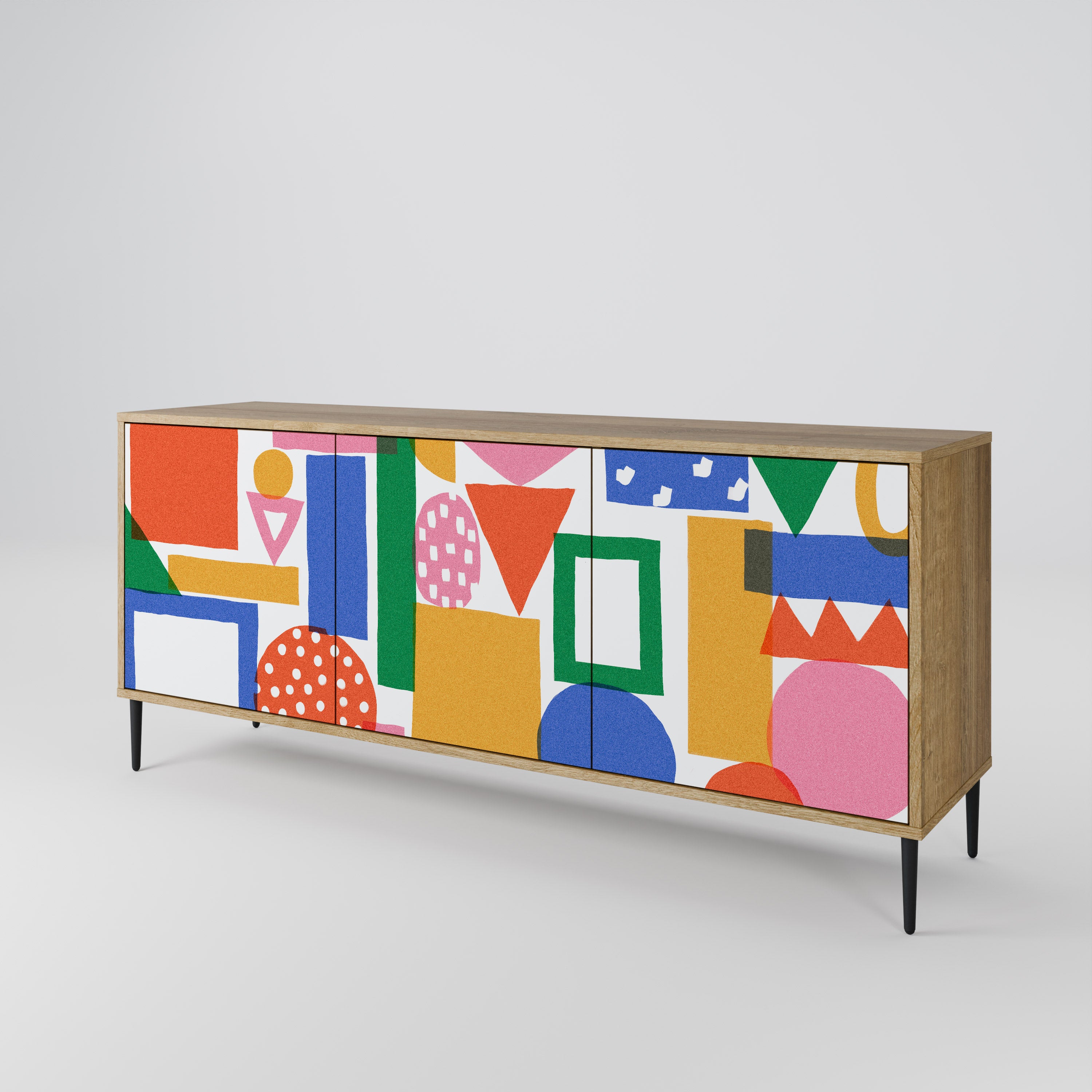 GEOMETRIC GLIMMER 3-Door Sideboard