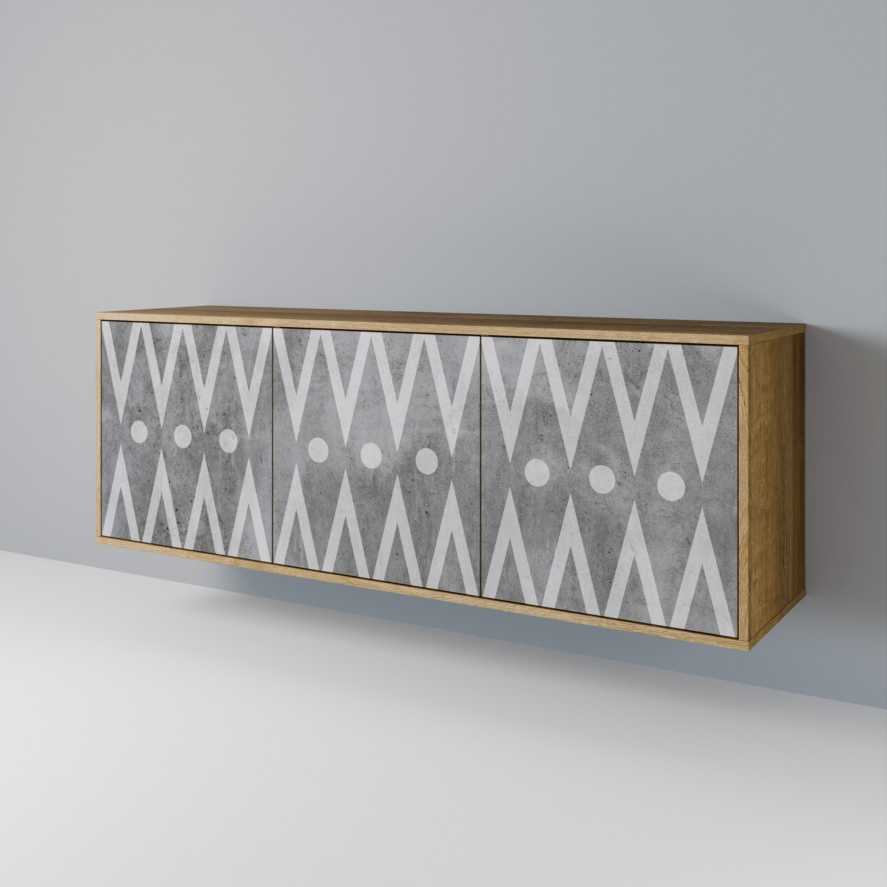 SHARP EDGES 3-Door Sideboard