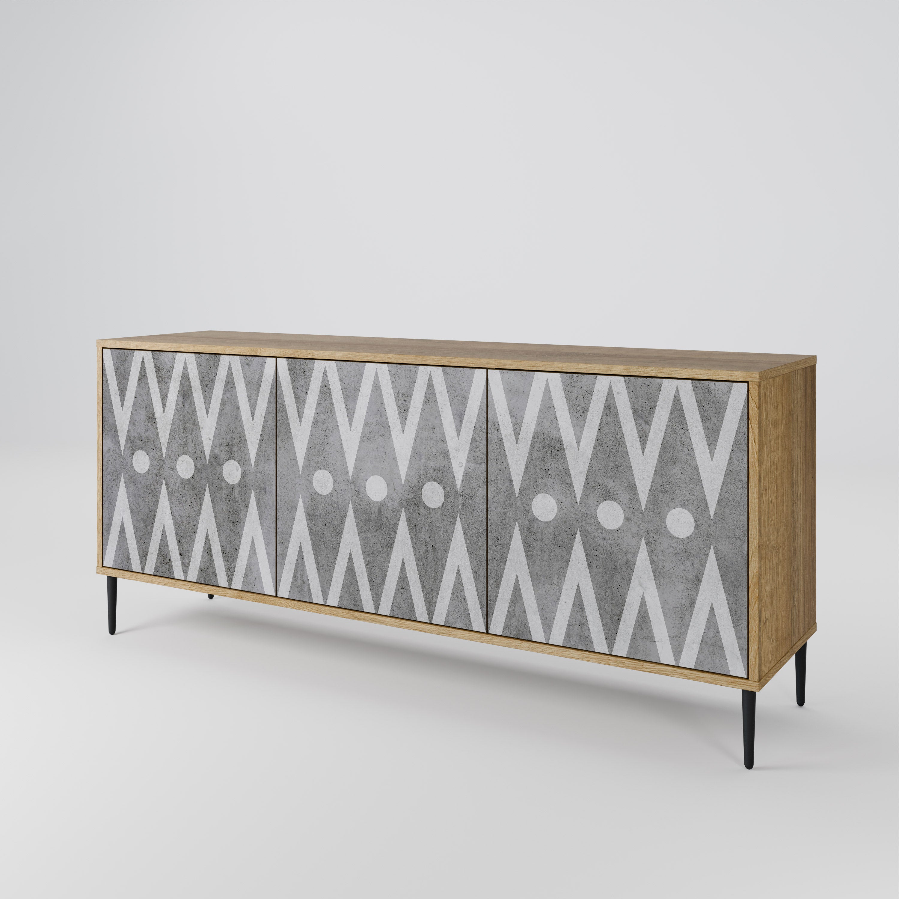 SHARP EDGES 3-Door Sideboard