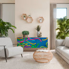 STREAMER TANGLE Aparador de 3 Puertas en Efecto Roble