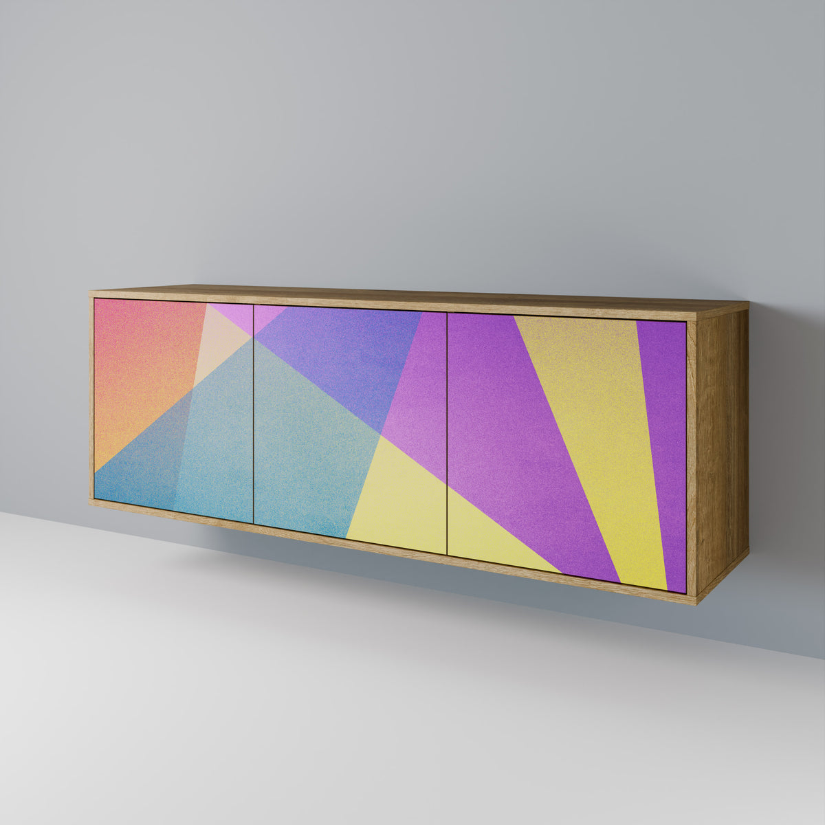 BRIGHT GEOMETRY Aparador de 3 Puertas