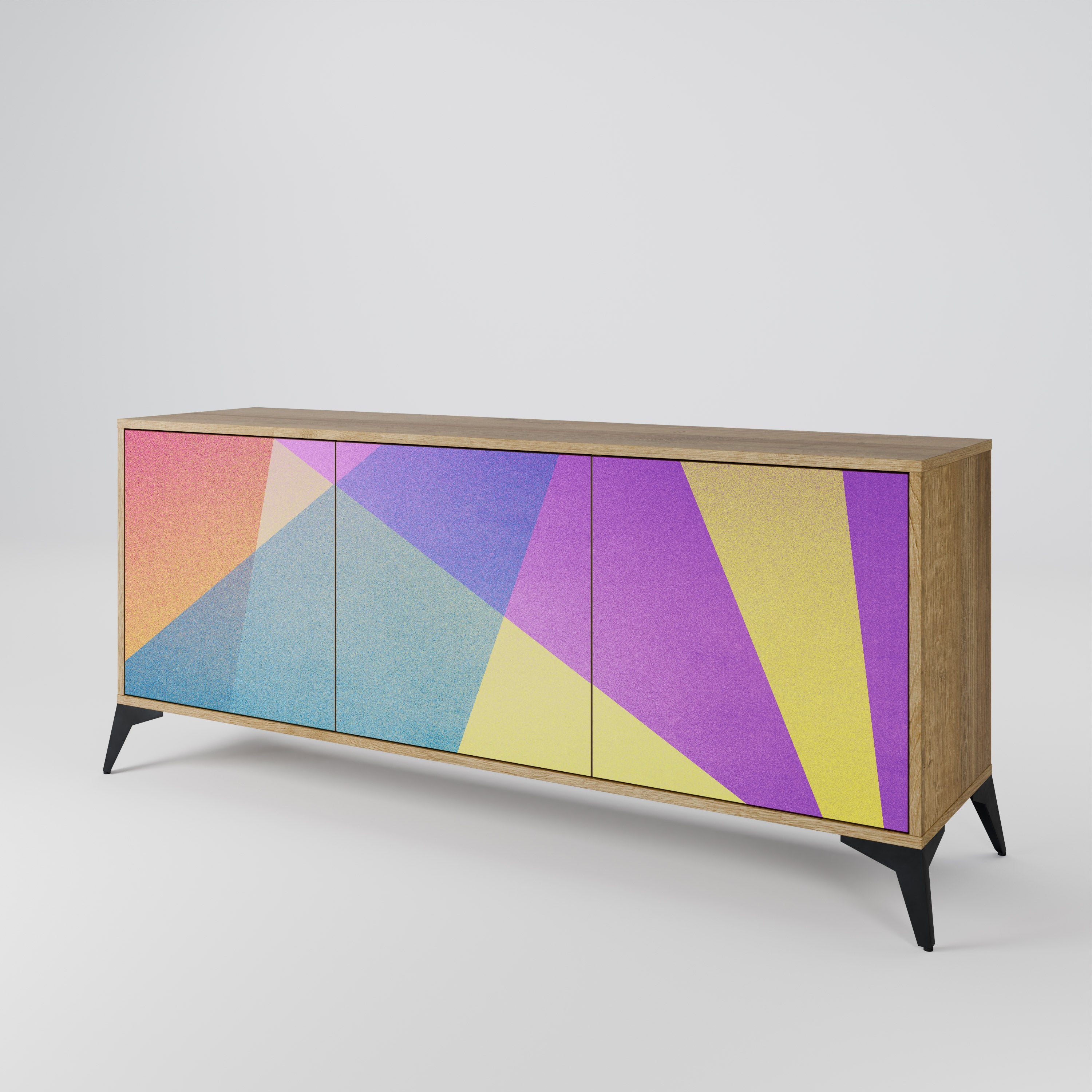BRIGHT GEOMETRY 3-Door Sideboard