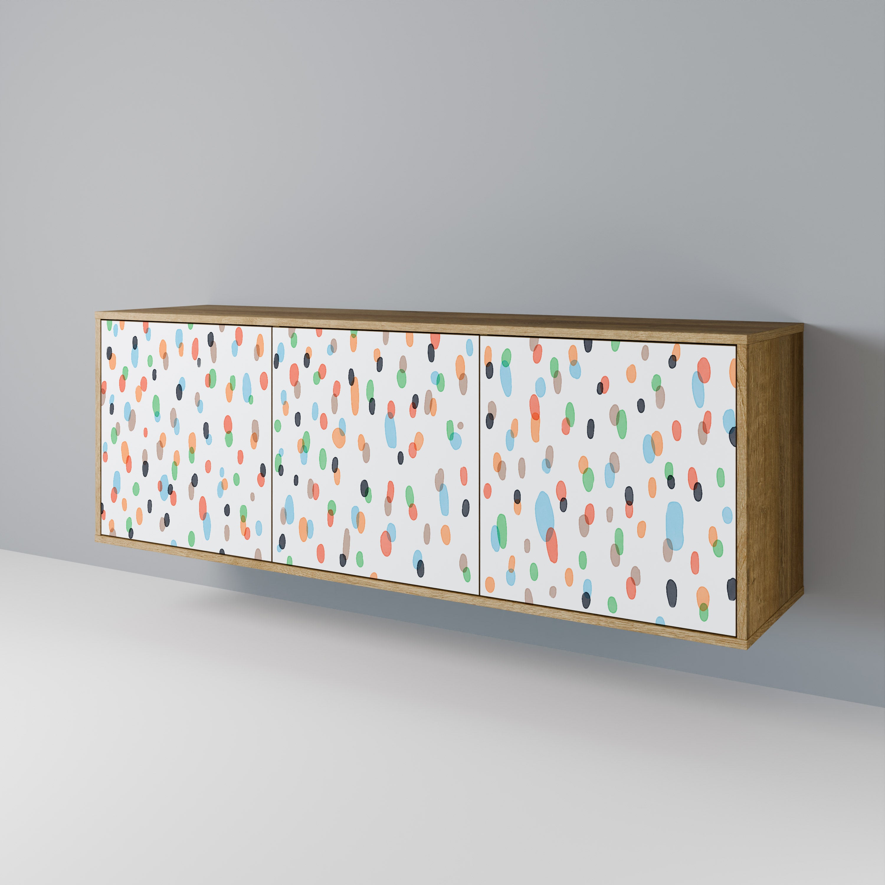 ENERGETIC SPOTS 3-Door Sideboard in Oak Effect