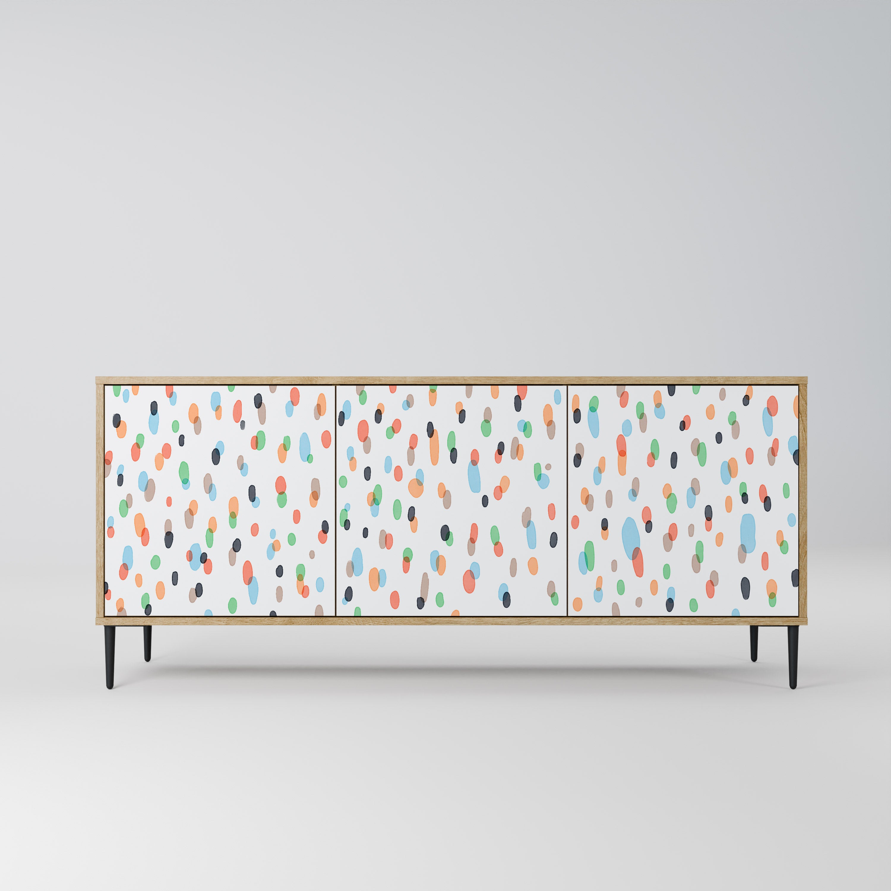ENERGETIC SPOTS 3-Door Sideboard in Oak Effect