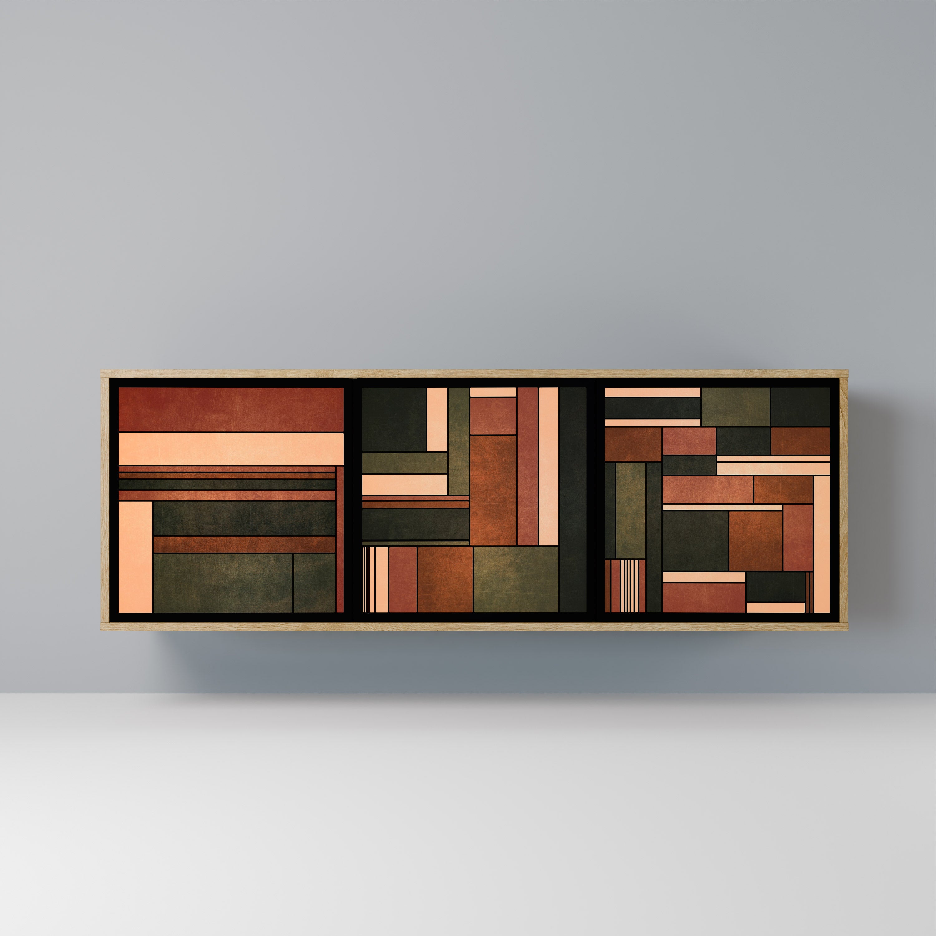 FIGURES OF NATURE 3-Door Sideboard in Oak Effect