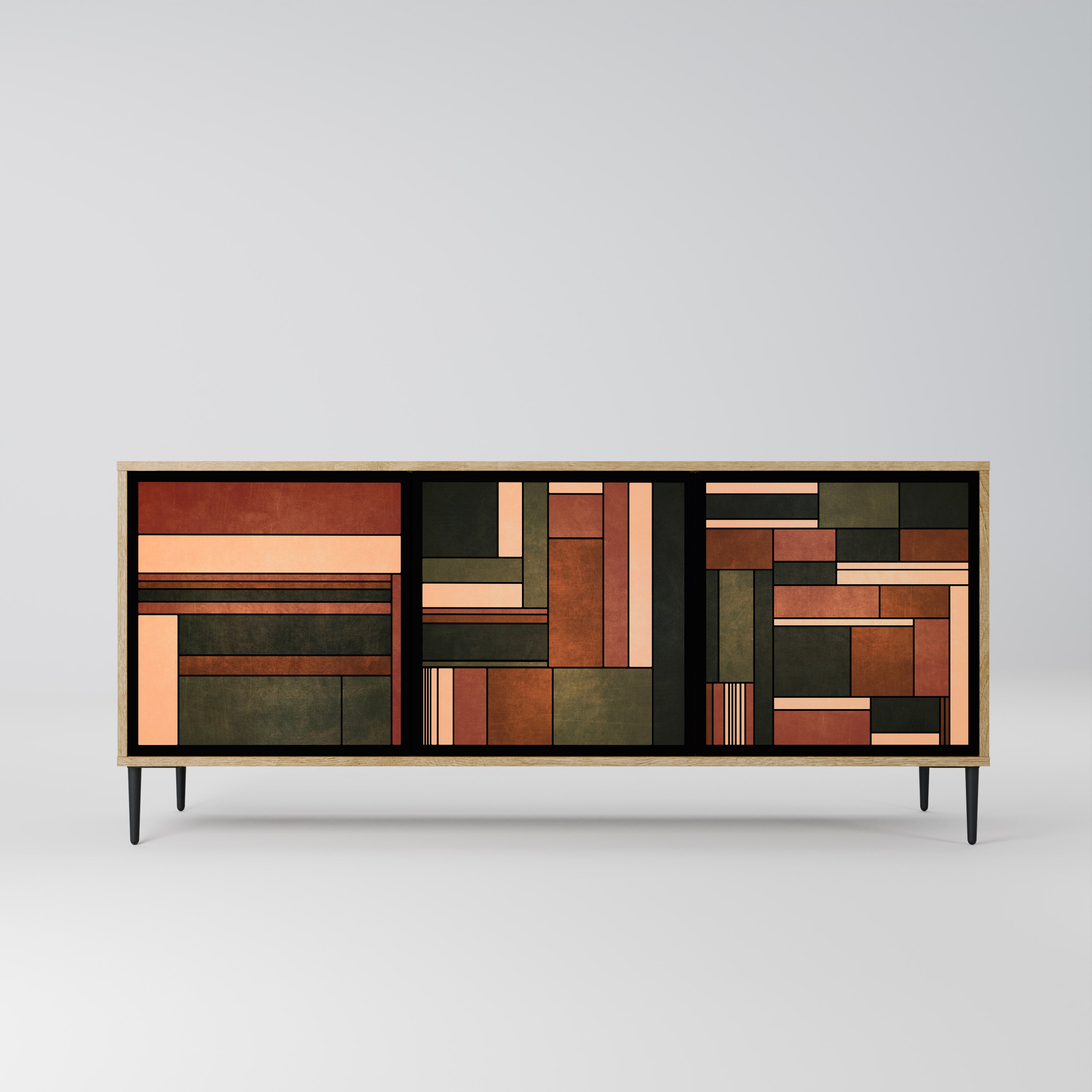 FIGURES OF NATURE 3-Door Sideboard in Oak Effect