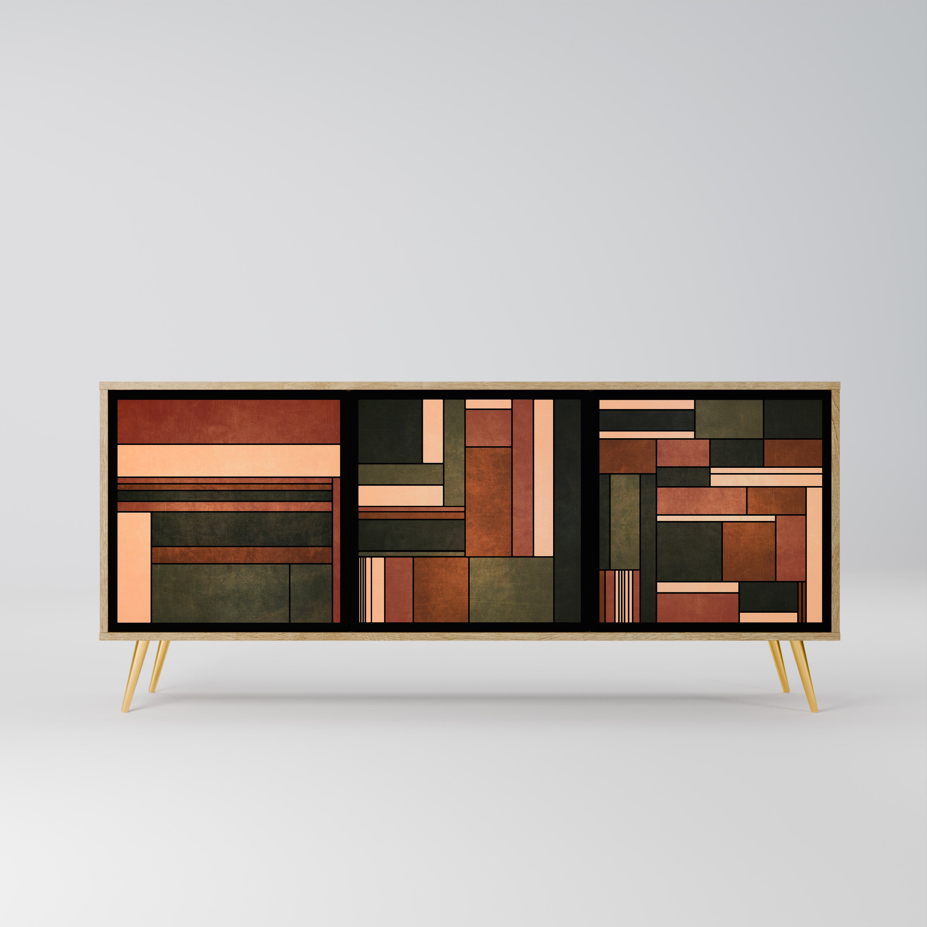 FIGURES OF NATURE 3-Door Sideboard in Oak Effect
