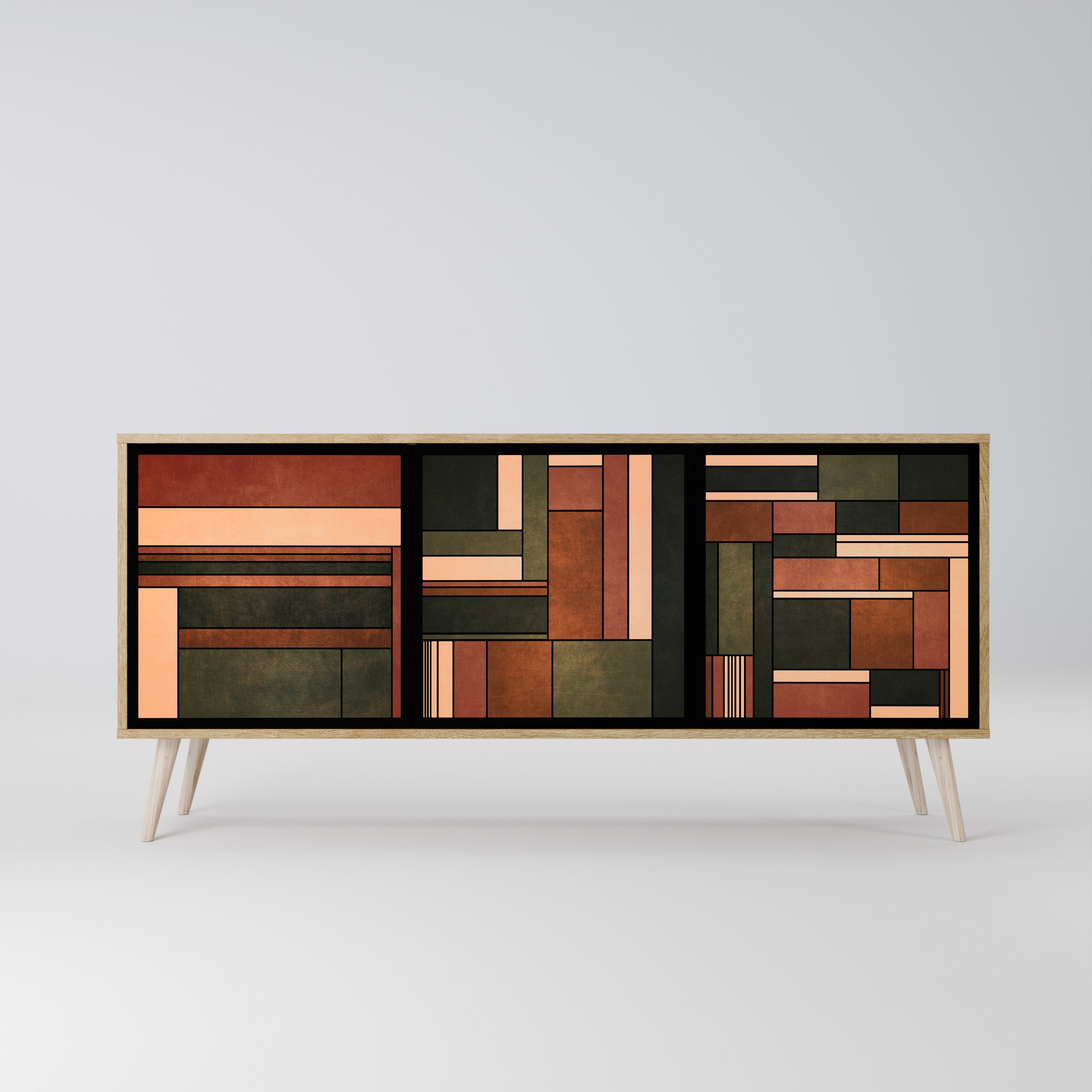 FIGURES OF NATURE 3-Door Sideboard in Oak Effect