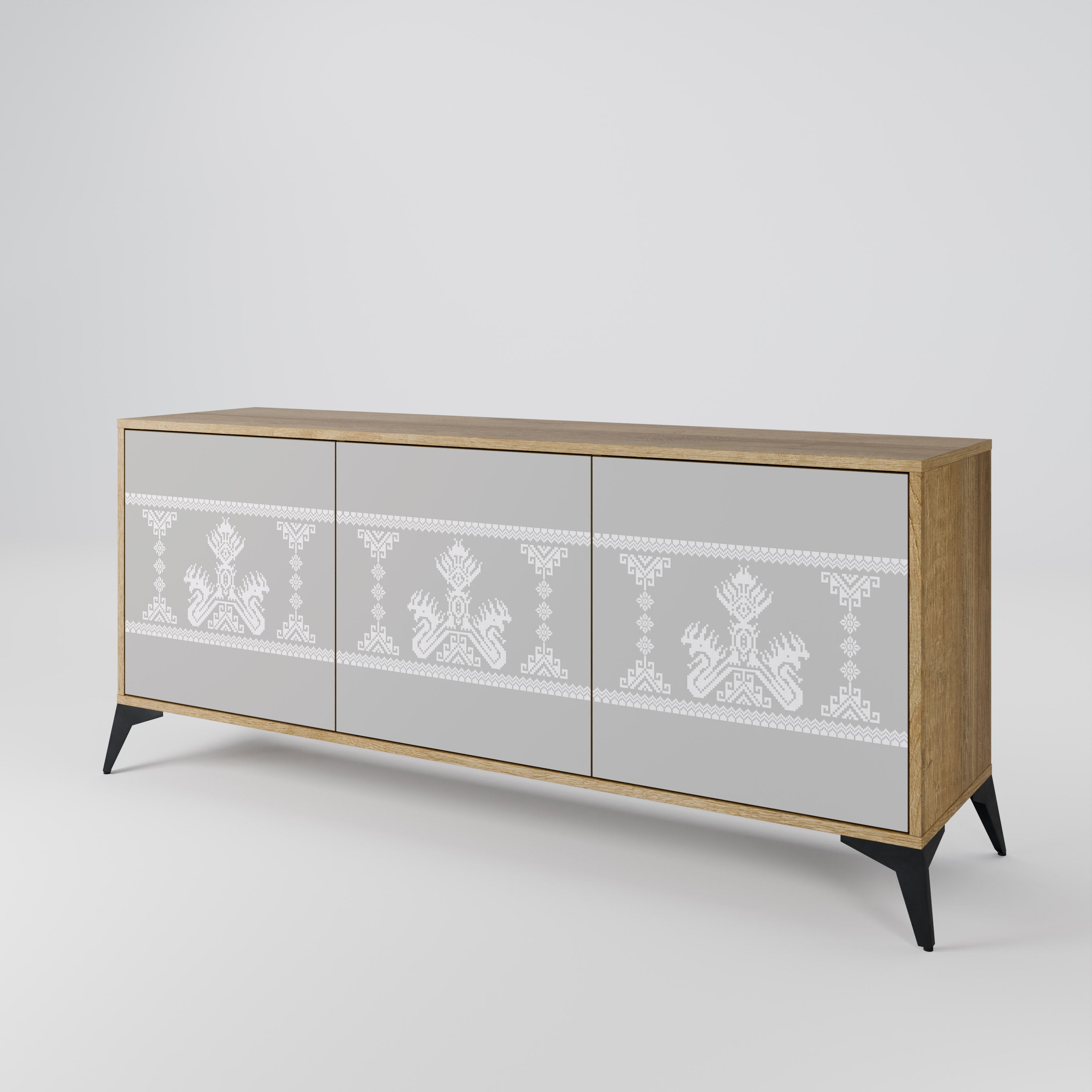 THAI GRAY 3-Door Sideboard