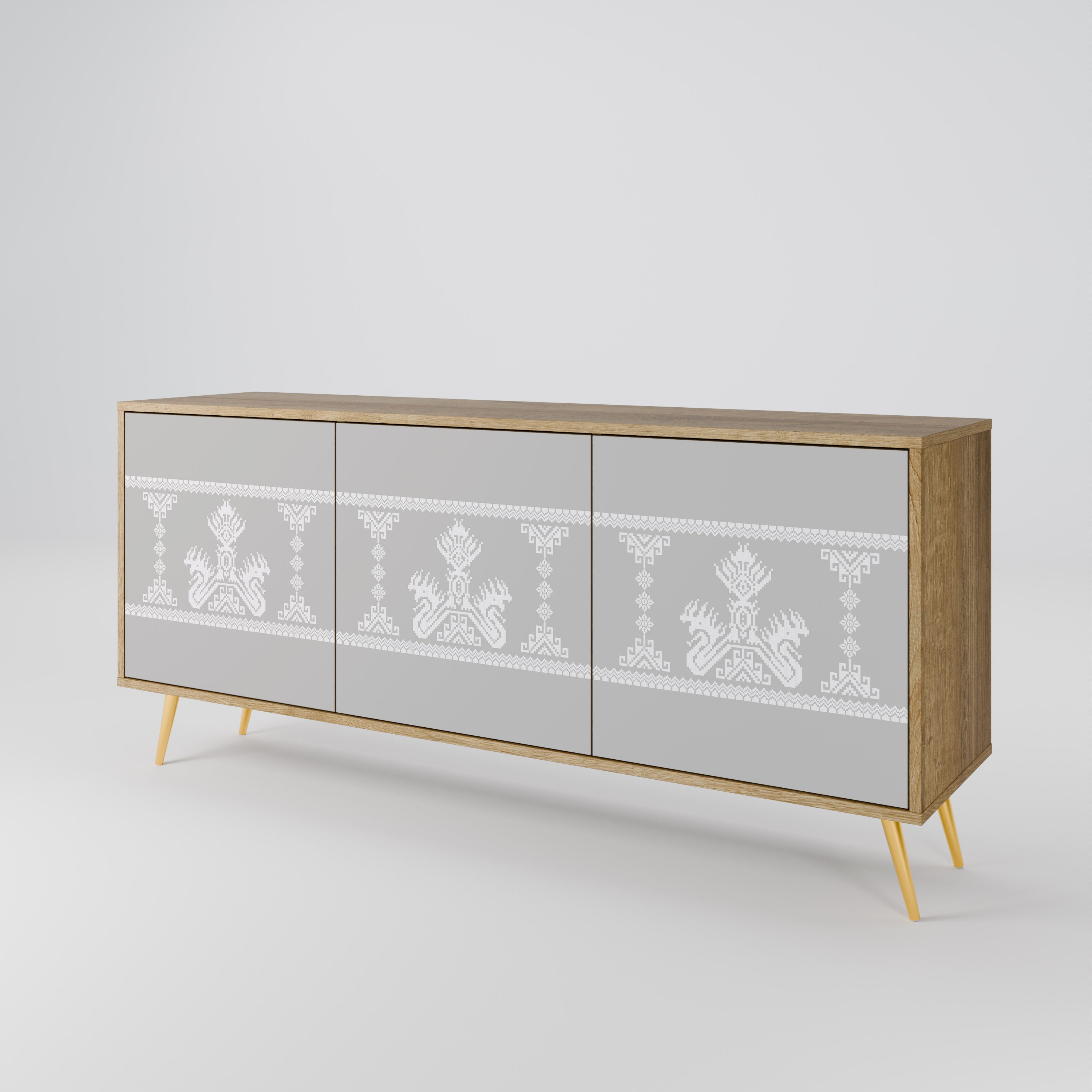 THAI GRAY 3-Door Sideboard
