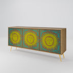 SUNSHINE EULOGY Aparador de 3 Puertas en Efecto Roble