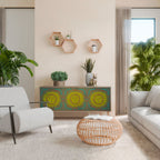 SUNSHINE EULOGY Aparador de 3 Puertas en Efecto Roble