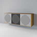 POLYGON ILLUSION 3-Door Sideboard in Oak Effect