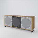 POLYGON ILLUSION 3-Door Sideboard in Oak Effect