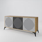 POLYGON ILLUSION 3-Door Sideboard in Oak Effect
