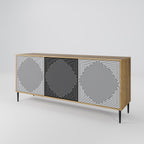POLYGON ILLUSION 3-Door Sideboard in Oak Effect