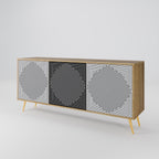 POLYGON ILLUSION 3-Door Sideboard in Oak Effect