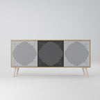 POLYGON ILLUSION 3-Door Sideboard in Oak Effect