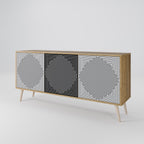 POLYGON ILLUSION 3-Door Sideboard in Oak Effect