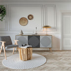 POLYGON ILLUSION 3-Door Sideboard in Oak Effect