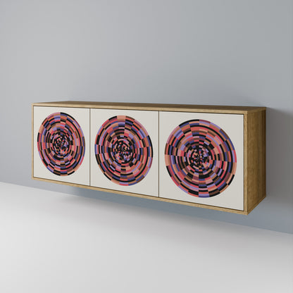 BROWN CIRCLES Aparador de 3 Puertas