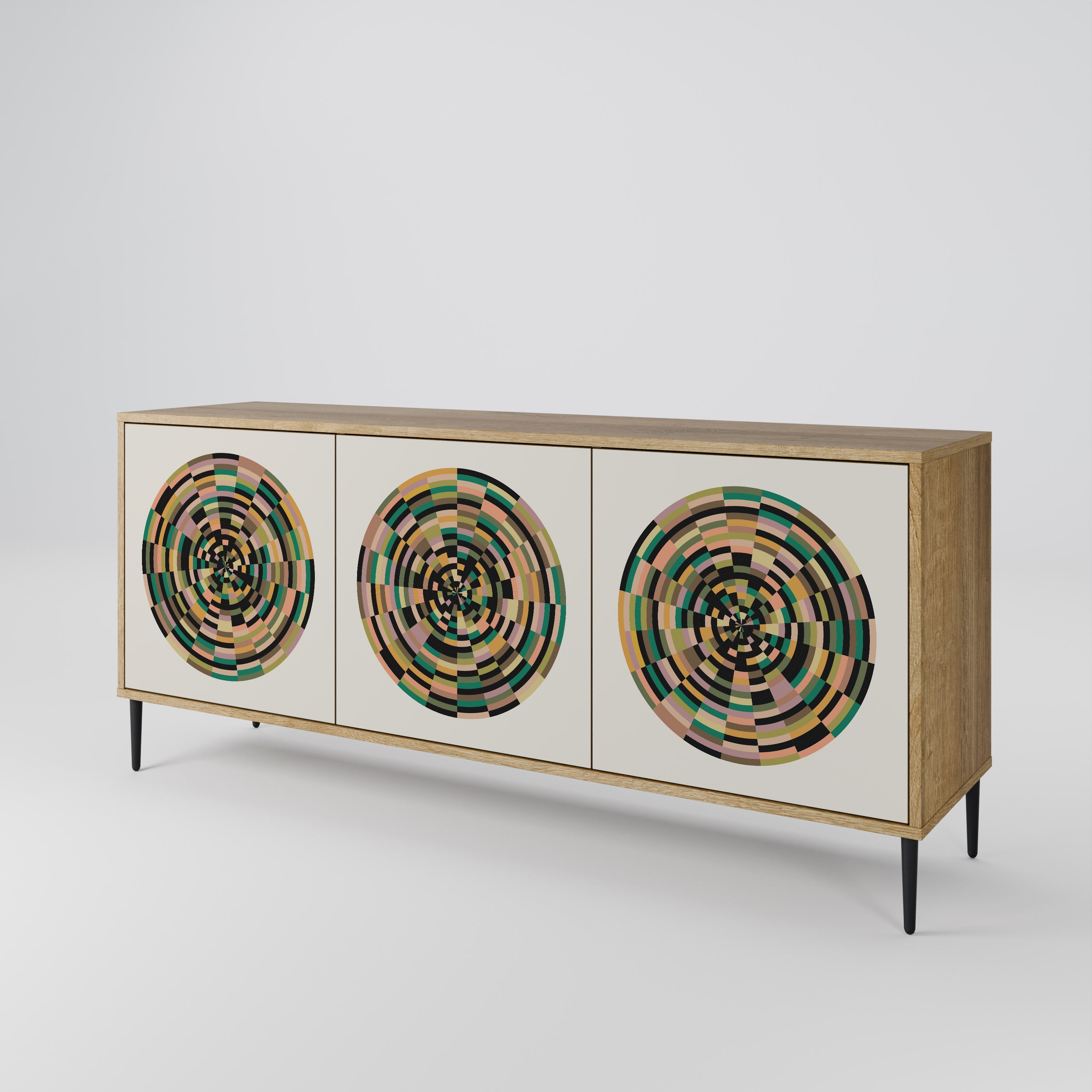 GREEN CIRCLES 3-Door Sideboard