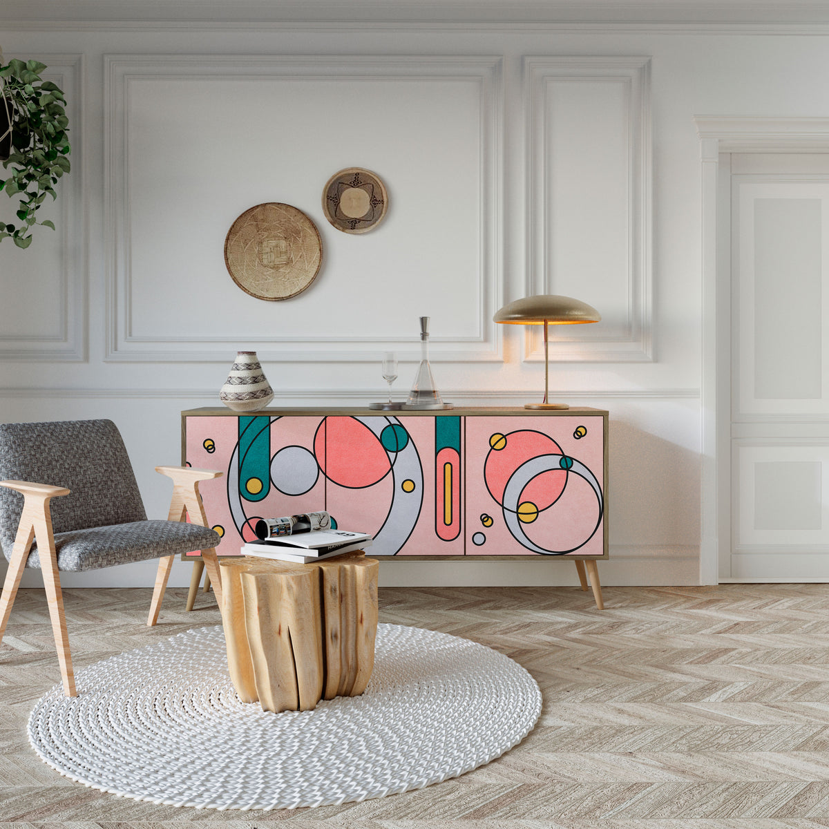 GOSSAMER ECHOES 3-Door Sideboard