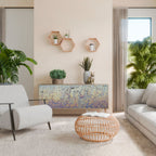 MOSAIC OF COLORS Aparador de 3 Puertas en Efecto Roble