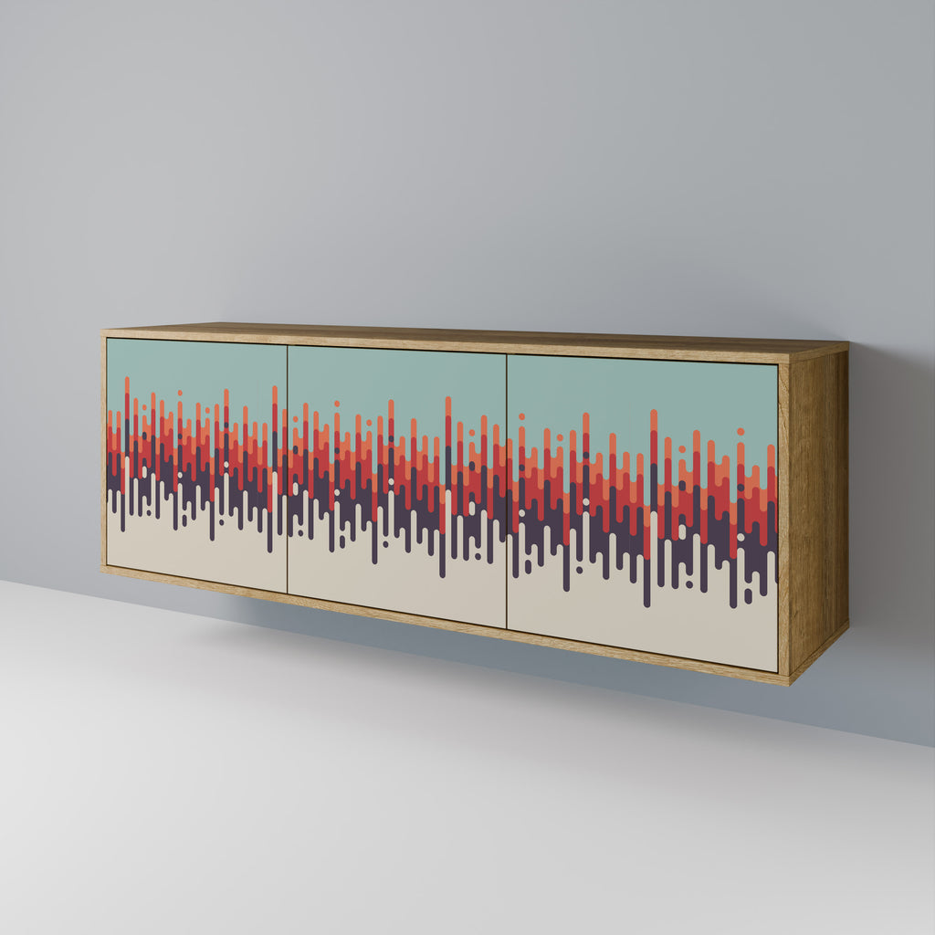 CHROMA CONTOURS 3-Door Sideboard in Oak Effect
