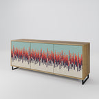 CHROMA CONTOURS Aparador de 3 Puertas en Efecto Roble