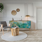 SPECTRUM SPLENDOR Aparador de 3 Puertas en Efecto Roble