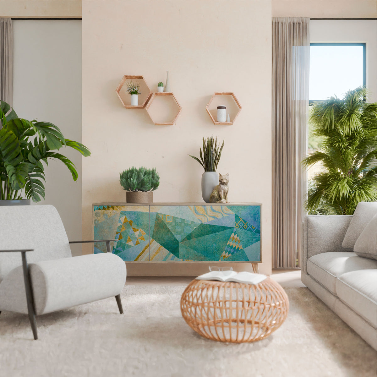 SPECTRUM SPLENDOR Aparador de 3 Puertas