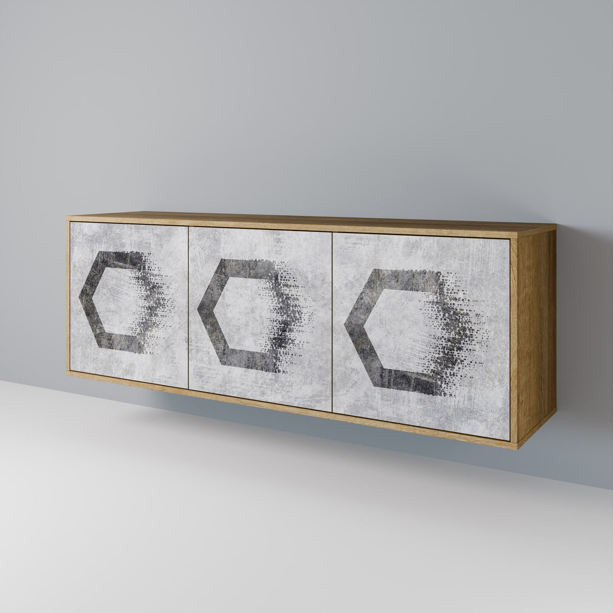 HEXAGONAL FIGURES Aparador de 3 Puertas