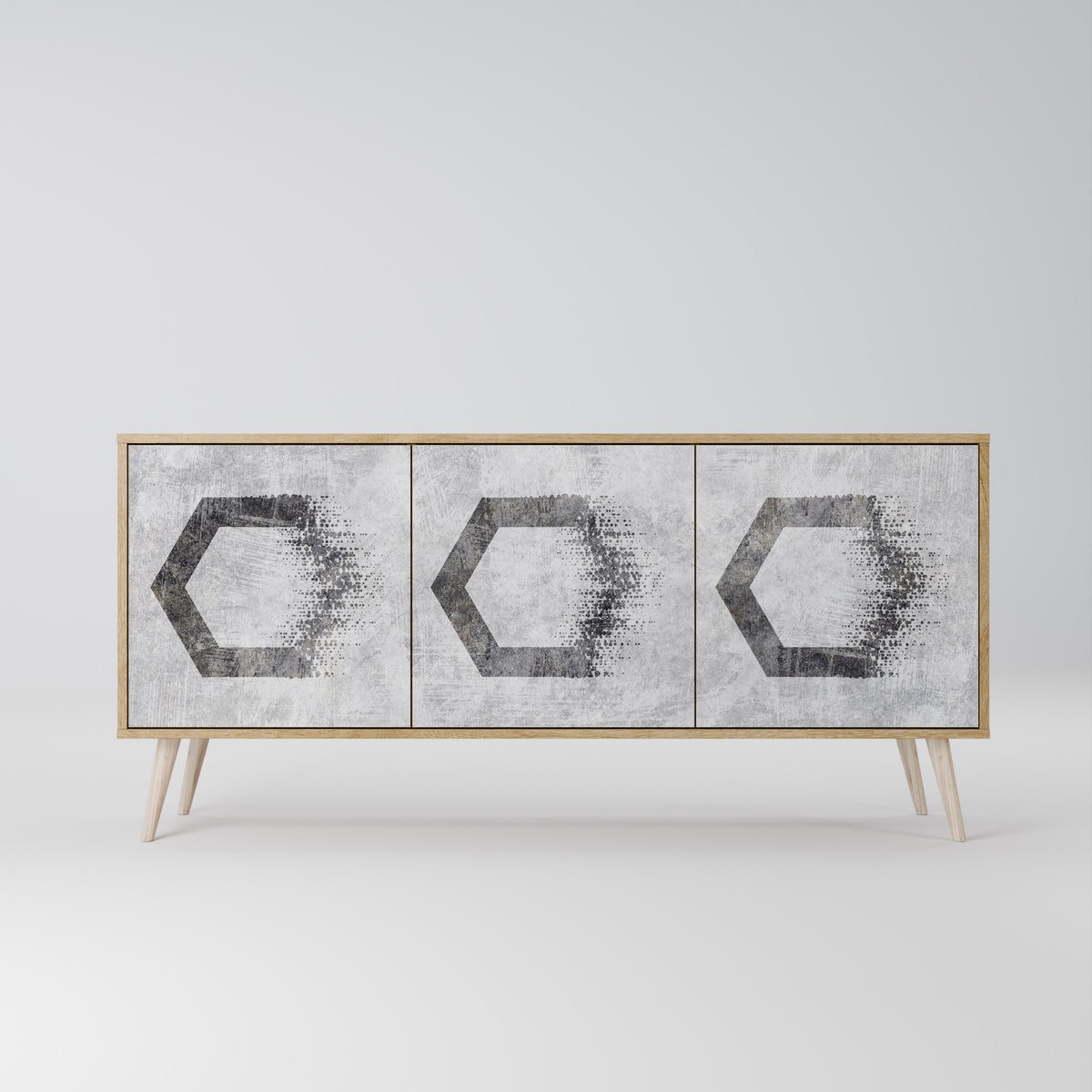 HEXAGONAL FIGURES Aparador de 3 Puertas