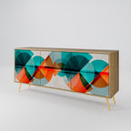 CIRCULAR RHAPSODY 3-Door Sideboard in Oak Effect