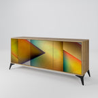 PIERCING SHARPNESS Aparador de 3 Puertas en Efecto Roble