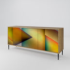 PIERCING SHARPNESS Aparador de 3 Puertas en Efecto Roble