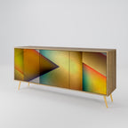 PIERCING SHARPNESS Aparador de 3 Puertas en Efecto Roble