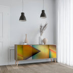 PIERCING SHARPNESS Aparador de 3 Puertas en Efecto Roble