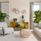 PIERCING SHARPNESS Aparador de 3 Puertas en Efecto Roble