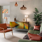 PIERCING SHARPNESS Aparador de 3 Puertas en Efecto Roble